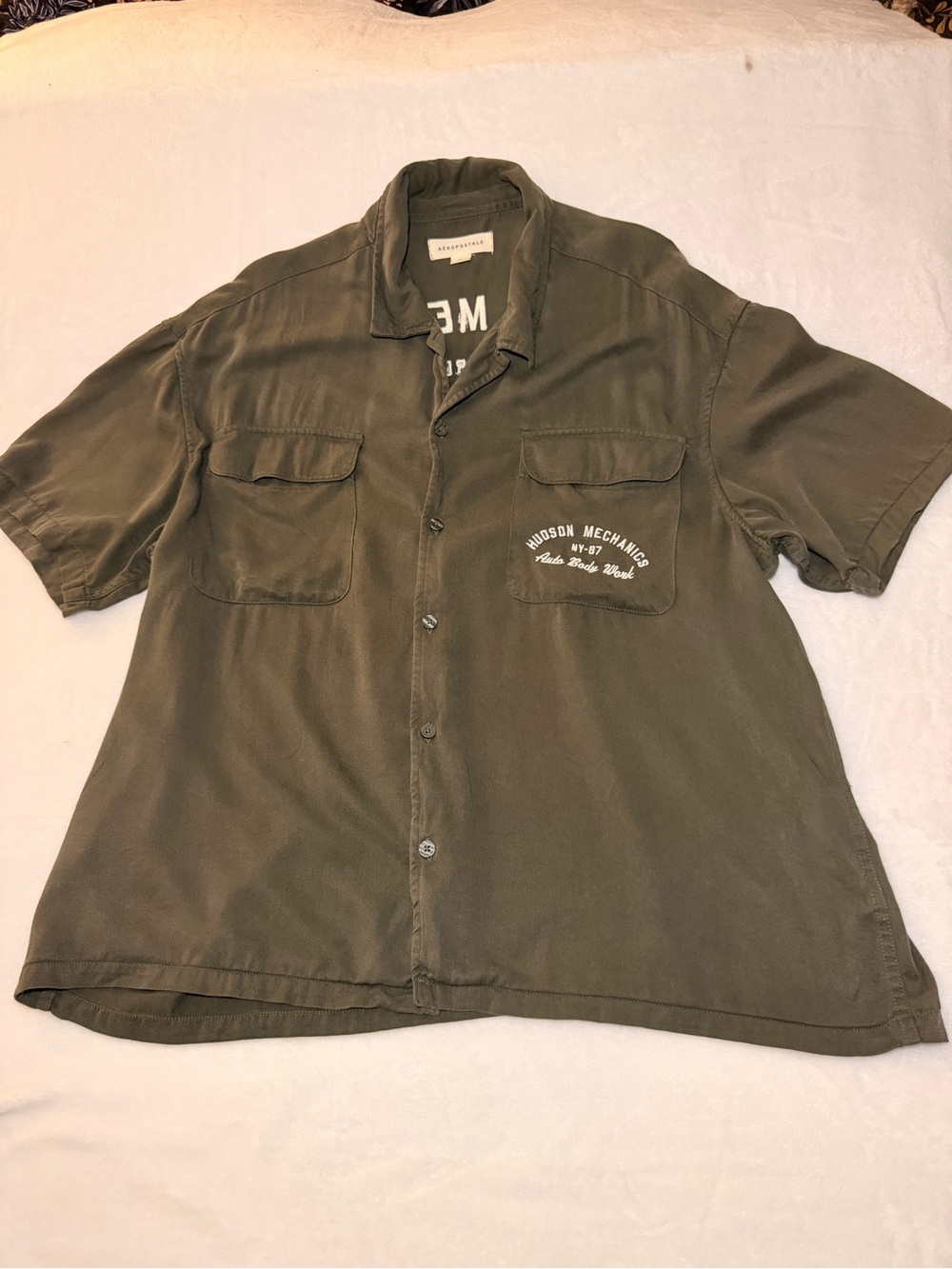 Aeropostale Men’s Work Short Sleeve Button-Up Shirt size: XL